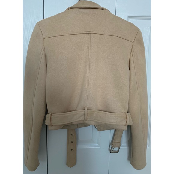 Another Story Faux Suede Biker Jacket - Beige/Tan - Picture 5 of 5